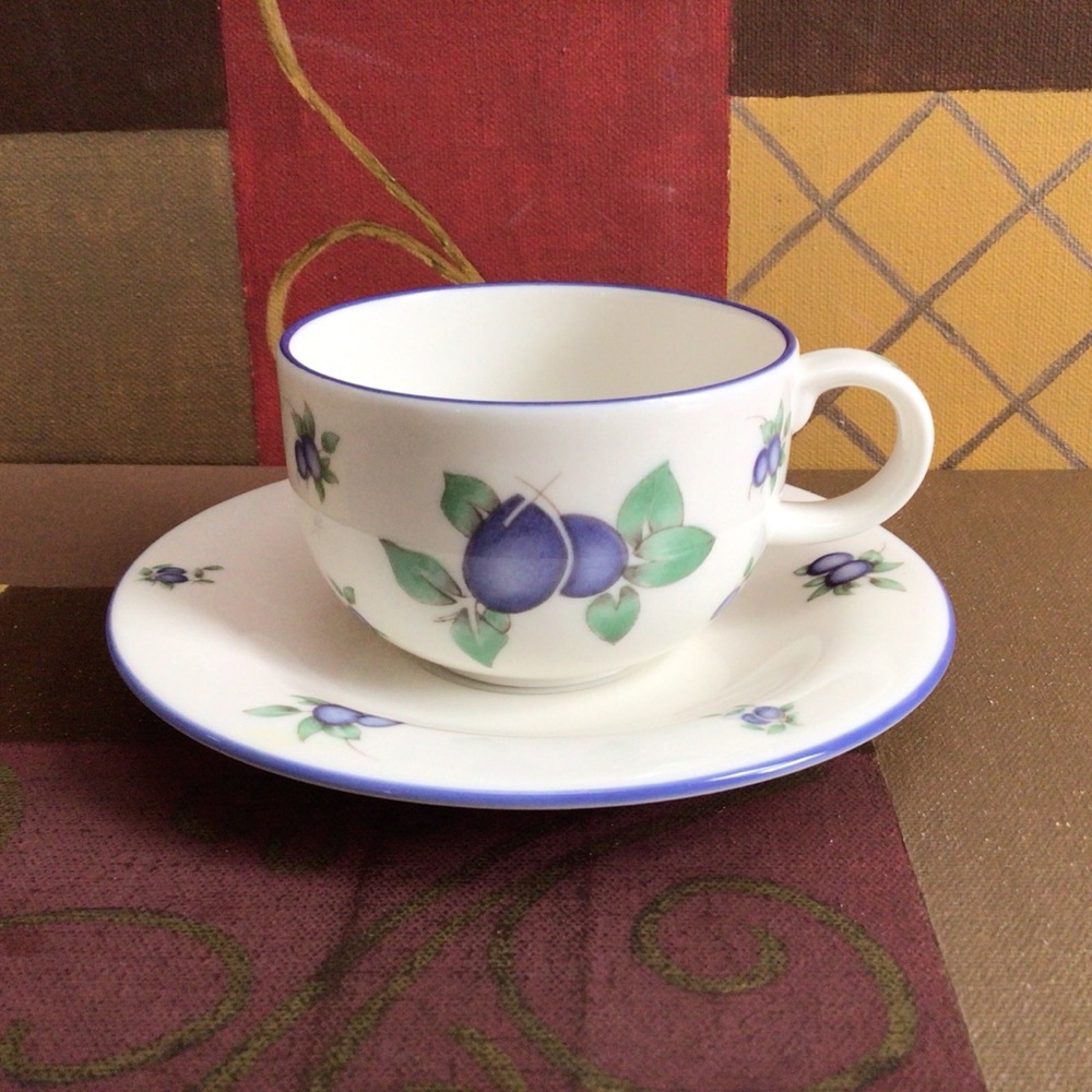 Doulton everyday Blueberry Teacup And Saucer